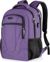 BIKROD Backpack for Women and Men, Extra Large School Backpacks for Teens, Water Resistant Back Pack Fits 17 Inch Laptop, Business Anti Theft Sturdy Computer Bag Gifts, Purple