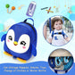 Accmor Toddler Harness Backpack Leash, Cute Penguin Kid Backpacks with Anti Lost Wrist Link, Mini Child Backpack Harness Leashes Walking Wristband Rope Travel Bag Harness Rein for Baby Girls (Blue)