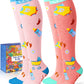 Thick Soft Cotton Compression Socks for Women Men 15-20mmHg Knee High Breathable Cotton Socks for All Day Comfort
