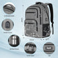 Travel Laptop Backpack, Business Carry on Backpack Flight Approved Backpack, Large Travel Work Backpacks for Men Women with USB Charger Port, Rucksack Bag, Mochila de viaje, Grey - Roamly