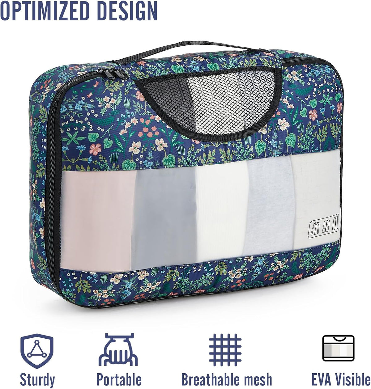 Veken 8 Set Packing Cubes for Travel Essentials, Suitcase Organizer Bags in 4 Sizes, Carry-On Luggage Accessories with Large Laundry & Hanging Toiletry Bag, Must-Have for Airplane, Road Trip & Camping - Roamly