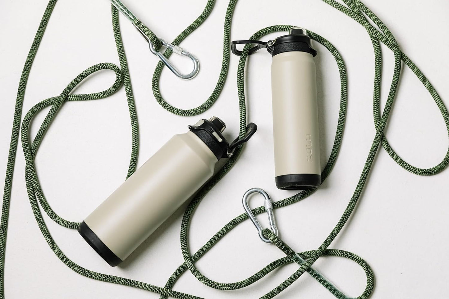 ZULU Powerfill Pro 32oz Stainless Steel Water Bottle with Quick Fill Lid, Triple Walled Vacuum Insulated Metal, Leak Proof Locking Lid, Sip and Chug, Reusable BPA Free, Ash - Roamly