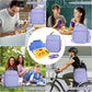 NOL Nylon Waterproof Kids Lunch Bag, Insulated Lunch Bag, Lunch box Cooler, Reusable, Zip Closure with Buckle Handle Holds Lunch Box, Snacks & Water Bottle for School Work,Light purple
