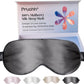 Silk Sleep Mask - Luxurious 100% Pure Mulberry Silk Eye Mask for Restful Sleep and Travel, Hypoallergenic, Cooling, Total Blackout, Adjustable for Women & Men (Charcoal Grey)