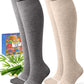 Bamboo Viscose Compression Socks for Women Men 2 Pairs 15-20mmHg Knee High Compression Socks Travel Nurse