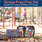 Keep Going Travel First Aid Kit for Kids – 130 Pc.for Purse, Diaper Bag, Backpack, & Suitcase, with Latex-Free Bandages – 7 x 5 x 2 in. Travel First Aid Kit TSA-Approved