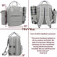 Truvelli Picnic Backpack for 2 with Blanket – 12-in-1 Insulated Picnic Basket Backpack Set with‬ Wine Holder, Cutlery & Cheese Board – Luxury Picnic Back Pack for Couples, Outdoor‬ Adventures, Gray