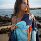 Quick Dry Towel Extra Large 78x35 Inch - Microfiber Beach Towel - Perfect for Beach, Travel, Swimming, Pool, Yoga, Hiking, Camping - Lightweight, Fast Drying, Compact for Adults (Koi Fish)