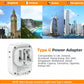 UK Adapters for Travel, TESSAN US to UK Ireland Plug Adapter 20W, Foldable Power Adaptor with 4 Outlets 3 USB(PD 20W 1 USB C) Charger, Type G for USA to Scotland London England HongKong Dubai Irish