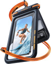 TORRAS IP68 Waterproof Phone Pouch Double Space, Floating Waterproof Phone Case with Lanyard for iPhone 16 Pro Max 15 14 13 S25 S24, Phone Dry Bag Vacation Cruise Ship Travel Essentials 7.0'', Black