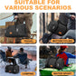 Waterproof Duffel Bag, 30L Roll-top Motorcycle Dry Bag with Air Valve & Quick-fixed Straps, Travel Duffle Bags for Kayaking Paddle Boarding Rafting Boating Camping Riding Fishing - Black