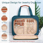 Wedama Toiletry Bag for Women, Hanging Travel Toiletry Bag with Jewelry Organizer Compartment Large Makeup Bag, PVC Waterproof Cosmetic Travel Bag for Travel Business Trips Camping Bathroom, Blue - Roamly