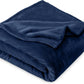 Bare Home Fleece Blanket - Kid Size - Ultra-Soft Lightweight for Bed, Sofa, and Couch - Luxury Microplush - Cozy Warm Blanket (Kid, Dark Blue)