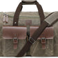 Waxed Canvas Duffle Bag for Men 50L Travel Duffel Bags Expandable Genuine Leather Duffel Overnight Weekender Carry On Bag Two Zipper Pockets Travel Bag (Vintage Grey, Large-50L) - Roamly