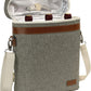 ZORMY 3 Bottle Insulated Wine Tote Cooler Bag, Portable Carrier with Corkscrew Opener and Shoulder Strap for Beach Travel Picnic, Unique Gift for Wine Lovers, Brushed Khaki