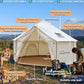 DANCHEL OUTDOOR B6 Luxury Glamping Wall Tent w/Stove Jack, No Center Pole, Higher Side Wall, 900D Flame Retardant Oxford for 4 Season 4-6 Person Family Yurt Cabin Glamping Camping,13ft/16.4ft