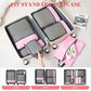 BAGAIL 4 Set/6 Set/8 Set Compression Packing Cubes Travel Accessories Expandable Packing Organizers (Half Mesh, 6-Pink)