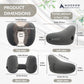 Modern Advantage Inflatable Travel Pillow for Airplanes – Hooded Neck Pillow with Adjustable Support – Comfortable, Compact & Travel-Friendly – Perfect for Sleeping on Long Flights (Grey)