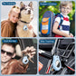 Waterproof Airtag Holder,Airtag Case with Secure Lock,Airtags Keychain for Apple Airtag,Anti-Lost Protective Cover Air tag Accessories for GPS Item Finder Tracker Luggage,Bag,Key,Pet,Cat Dog,Sky Blue