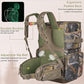 Hunting Backpack with Waterproof Rain Cover, Self Standing Hard Bottom, 50L Camo Hunting Day Pack for Bow Rifle Gun