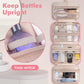 Wedama Toiletry Bag for Women, Medium Cosmetic Travel Bag, Hanging Toiletry Bag for Bathroom, Thickened PVC Waterproof Makeup Bag, Toiletries Bag for Travel Business Trips and Camping, Pink - Roamly