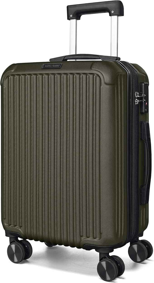 LIGHT FLIGHT Carry On Luggage 22x14x9 Airline Approved, Durable Hard Shell Carry On Suitcases with Wheels, Expandable Hardside Lightweight Travel Luggage with TSA Lock, Dark Green