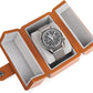 Single Travel Watch Case - Vintage Inspired - Exterior, Soft Microfiber Lining, Fits Up to 42mm Watches - Vegan Leather - Reliable Storage for Home or Travel