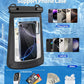 Large Waterproof Phone Pouch - [Oversized] [Floating] Water Proof Pouch for iPhone Galaxy Google and More, IPX8 Waterproof Dry Bag for Beach Vacation Belongings Clear Black