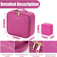 Makeup Travel Train Case with Mirror LED Light 3 Adjustable Brightness Large Cosmetic Bag Portable Storage Adjustable Partition Waterproof Makeup Brushes Make up Jewelry Gift for Women