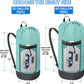BALEINE 120L Laundry Bag Backpack, 900D Oxford Fabric Large Travel Laundry Bags with Shoulder Straps and 2 Mesh Pockets for College Dorm, Apartment, Laundromat (Sky Blue, 120L)