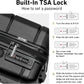 KYME 26 Inch Luggage TSA Approved Hardshell 26" Suitcases with Spinner Wheels Durable Medium Travel Checked Luggage with Cup Holder for Women Men Black