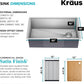 KRAUS Kore 32-Inch Undermount Workstation 16 Gauge Single Bowl Stainless Steel Kitchen Sink with Accessories, KWU110-32