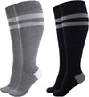 Momcozy Compression Socks for Women Wide Calf, 15-20mmHg Knee High Support Socks for Pregnancy, Nurses, Travel, Flying
