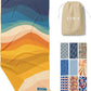 SUN'Y Waffle Microfiber Beach Towel – Sand Free, Quick Dry, Ultra Absorbent, Lightweight & Compact Travel Towel with Carry Bag - Large (63” x 31.5”), Boho