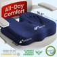 5 STARS UNITED Seat Cushion for Tailbone Pain Relief – Large Memory Foam Cushion for Coccyx, Hip, Sciatica & Post-Surgery Recovery – Wheelchair, Car, Desk, Gaming & Office Chairs, Blue