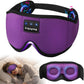 Sleep Headphones, Sleep Mask Bluetooth Wireless Music Eye Mask, Sleeping Mask for Side Sleepers Sleep Mask with 3D Bluetooth Headphones Ultra-Thin Stereo Speakers Perfect for Sleeping (Purple)