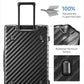 LUGGEX Trunk Luggage,KVT Expandable PC Hard Shell Large Checked 30 Inch Suitcase with Shock - Absorbing Wheels & TSA Lock(EX-Pro,Black,30 inch,115L - 125L)