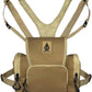 Deltic Tracker XL Bino Harness, Chest Pack with Magnetic Main Pocket, 4 Storage Pockets, Adjustable Straps, Tan