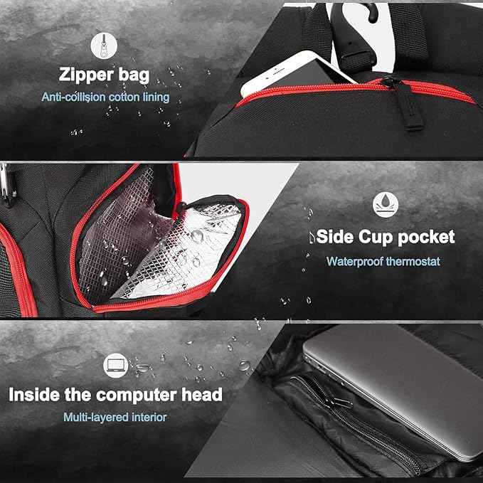 LARIPOP Basketball Backpack Bag with Ball Compartment Ventilated Shoe Compartment for Men Youth Soccer Volleyball Training