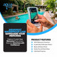 AquaVault 100% Waterproof Floating Smart Phone Case & Money Pouch - Fits All Phones - Made from Premium Heavy Duty PVC for Added Drop Protection - Includes Adjustable Neck Strap. Black