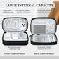 FYY Electronic Organizer, Large Travel Cable Organizer Bag Pouch Electronic Accessories Carry Case Portable Waterproof Double Layers All-in-One Storage Bag for Cable, Cord, Charger, Phone, Black