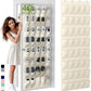 Unjumbly Over the Door Shoe Organizer with 40 Large Breathable Mesh Pockets, Space Saving Shoe Holder, Hanging Shoe Rack for Entryway Bedroom Closet Storage (Beige, 40 Pockets)
