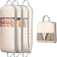 DIMJ 4 Pack 43" Compression Garment Bags for Hanging Clothes With Carry Handles and Window, Space Saving Washable Suit Bag for Dress, Clothes, Coats, Down Jacket, Closet Storage, Moving, Travel