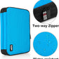 BUBM Double Layer Electronic Accessories Organizer, Travel Gadget Bag for Cables, USB Flash Drive, Plug and More, Perfect Size Fits for iPad Mini (Medium, Blue)