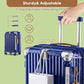Joyway 5 Piece Luggage Set with Cup Holder, Expandable 25% Capacity, Includes Handbag, Anti Slip Wheels, Hook, Smart Carry On Suitcase for Men and Women, Spinner Travel Blue