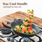 SENSARTE Nonstick Frying Pan Skillet with Lid, Omelet Pan with Cover, Healthy Cooking Chef's Pan, Kitchen Cooking Pan, Free of Intentionally Added PFOA/PFOS (12.5inch + Glass Lid)