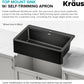KRAUS Bellucci 33” Workstation Drop In Retrofit Farmhouse Single Bowl Granite Kitchen Sink in White with Accessories