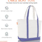 CB STATION Medium Classic Canvas Tote Bag for Women, Top Zipper Closure, Outer Pocket, Daily Essentials, Groceries, Traveling