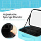 MOMIRA Travel Makeup Bag Cosmetic Bag Makeup Organizer Bag with Lighted Mirror, Adjustable Brightness in 3 Color Scenarios, Waterproof Makeup Train Case, Gift for Women - Diamond Blue