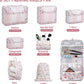 Veken 8 Set Packing Cubes for Travel Kids, Beach Vacation Essentials Accessories for Cruise Ship, Suitcase Organizer Bags for Luggage with Hanging Toiletry & Shoe Bag, Birthday Gifts for Women Mom Her - Roamly
